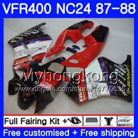 Wholesale Body For HONDA RVF400R VFR400RR RVF400RR hot red black VFR400R HM VFR400 R NC24 V4 RVF VFR R VFR R Fairing kit