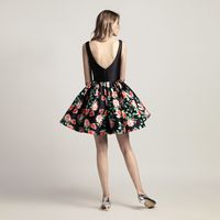 Wholesale LX424 Sexy Black Printed Short Homecoming Dresses A Line Party Dress Real Pictures Backless Rode De Soiree