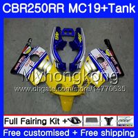 Wholesale Injection Mold For HONDA CBR RR MC19 CBR250RR yellow blue new Body HM CBR RR R CBR250 RR Fairing Kit Tank