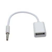Wholesale 3 mm Male AUX Audio Plug Jack To USB Female Converter Cord Cable Car MP3 MUSIC for Samsung S5 S6 S7 MP4