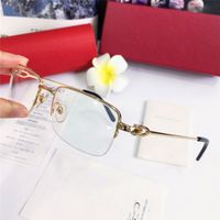 Wholesale Luxury New Top Fashion Designer Optical Glasses Metal Transparent Lens Animal Vintage Classic Clear Eyewear Square Frame