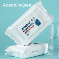Wholesale 75 Disinfecting Alcohol Wipes Disposable Hand Wipes Skin Cleaning Bacteria Disinfection Wipes Alcohol Cotton Bag person care