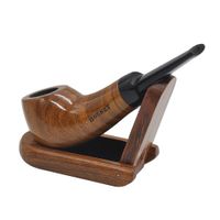Wholesale Wooden Smoking Pipes Handmade Wooden Durable Tobacco Smoking Pipe With Smoking Accessories Color Random Gift Bag Packaging