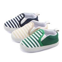 Wholesale Baby Shoes Years Old Baby Striped Casual Toddler Shoes Spring and Autumn Kids Cotton Soft Bottom Indoor Non slip