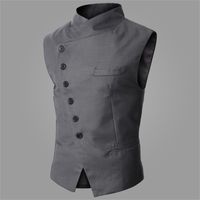 Wholesale Arrival Dress Vests For Men Work Sleeveless Blazer Jaqueta Colete Masculine Gilet Homme Mens Formal Vest Waistcoat