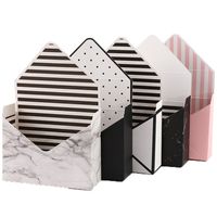 Wholesale Creative Envelope Gift Wrap Foldable Soap Flower Packaging Case Candy Containers Carton For Christmas Wedding Party Supplies xm E1