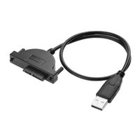 Wholesale 100pcs USB to Mini Sata II Pin Adapter Converter Cable Screws steady style for Laptop CD DVD ROM