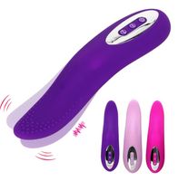 Wholesale USB Rechargeable Tongue Vibrator Oral Sex G Spot Clitoris Stimulator Massager For Women Speed Sex Toys Audlt Products Female Masturbation