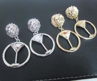 Wholesale Fashion Brand Vintage Metal lion head Stud earrings for women Punk jewelry Gold earrings pendant Club night party jewelry accessories