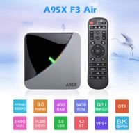 Wholesale A95X F3 Air Android Tv Box RGB Light Amlogic S905X3 USB3 P H K fps K Smart Media palyer Home Movie