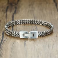 Wholesale Rope Chain Mens Stainless Steel Bracelet Silver Polish Color Punk Biker Pulseira Masculina Jewelry quot
