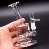 Wholesale 5 quot Glass Bubbler Bong Glass Ash Catcher Inline Percolator Water Pipe Oil Rig Bong mm mm joint fast shipping