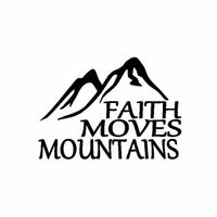 Wholesale 14 CM faith moves mountains vinyl christian style car sticker laptop decal CA