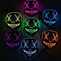 Wholesale Halloween Mask LED Light Up Funny Masks The Purge Election Year Great Festival Cosplay Costume Supplies Party Mask EEA470