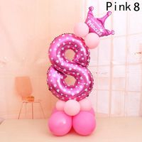 Wholesale 1Set inch Blue Pink Number Foil Balloons Digital Helium Ballon Wedding Decoration Birthday Party Balloon