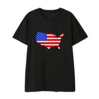 Wholesale USA American Flag MenT shirt Jersey New Fashion letters printed T shirt Hip Hop Fitness Short sleeved Men s Clothing