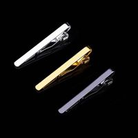 Wholesale Simple Metal Silver Gold Tie Clip For Men Wedding Necktie Clasp Clip Gentleman Tie Bar Clasp Practical Tie Pin for Men Jewelry Gift