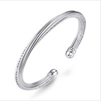 Wholesale Bangle Bracelet Twist Cuff Bracelets Hot Sale Silver Bangles for Women Girl Gift Fashion Jewelry GXB