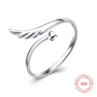 Wholesale high quality American jewelry China export real Sterling Silver Ring Jewelry heart wing fashion personality goods