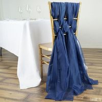 Wholesale Hot sale fancy wedding chair cover chiffon chair sash for wedding decorations good quality Chiffon Chair Sashes Width cm And Length cm