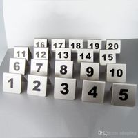 Wholesale Table Numbers Cards Number Stainless Steel Metal Number Signage Table Sign Card Restaurant Hotel Cafe Bar Tools DH0595