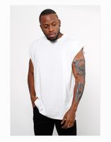 Wholesale Men s T Shirts Summer Hip hop Retro Rock Style West Bv17 Oversize Loose Sports Thin Section Sweat absorbent Breathable Sleeveless T shirt