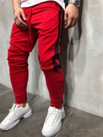 Wholesale Sports Pants Side Striped Elastic Waist Male Relaxed Pants Solid Casual Boys Loose Trousers with Pockets Spring Mens