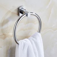 Wholesale Wall Mounted Chrome Finished Towel Ring Silver Toilet Towel Holder Bathroom Hardware