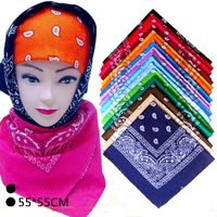Wholesale Hip Hop Square Bandanas cm Polyester Printed Paisley Headband Sports Hiking Magic Scarves Colors OOA7632