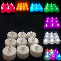 Wholesale LED Tealight Tea Candles Flameless Light colorful yellow Battery Operated Wedding Birthday Party Christmas Decoration colors