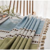 Wholesale Embroidery Tassel Tablecloth Cotton And Linen Small Fresh Table Cloth Coffee House Home Decorate Supplies Rectangle Hot Sales lx8C1