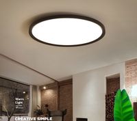 Ultra Thin Modern Led Ceiling Lights For Living Room Bedroom Study Room Corridor Ceiling Lamp White Or Black Painted 110v 220v Myy