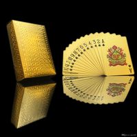 Wholesale Poker Card Gold foil plated Playing Cards Plastic Poker Waterproof High Quality Local Gold Waterproof PET PVC General style set