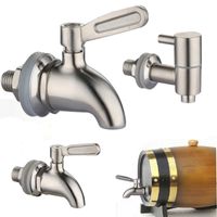 Wholesale keg tap SS stainless steel spout brushed finish small faucet for Beer juice coffee freeshipping