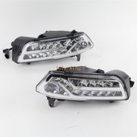 Wholesale July King LED Daytime Running Lights Case for Volkswagen Polo With Fog Lamp Version LED DRL Fog Lamp Yellow Turn Signals Light