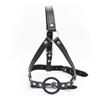 Wholesale Open Mouth gag Costume Oral Fixation Ring Harness Face Mask Head Strap Harness R52