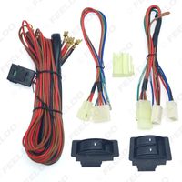 Wholesale Universal Car Front Door Power Window Switches Holder Wire Harness With Illumination Green Light
