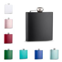 Wholesale mixed colored painted oz stainless steel hip flask with screw cap customized logo accept no plastic cover food degree