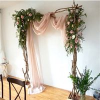 Wholesale 10 M Solid Color Terylene Fabric Wedding Decor Arch Draping Fabric Voile Arbor Drapes for Wedding Supplies Ceremony Party Curtains