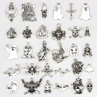 Halloween Spider Photo cabochon verre Tibet Argent Chaîne Collier Pendentif