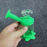 Wholesale Mini mm Silicon Glass Bongs Assemble Shower Head Perc Smoking Water Pipe Oil Dab Rigs Hookahs Easy Clean Bong Bowl Small Pipes