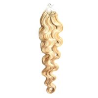 Wholesale Micro Loop Human Hair Extensions body wave G Remy Micro Bead Hair Loop Human Pre Bonded Hair Extension