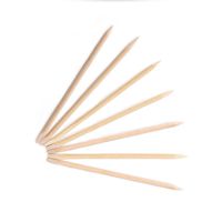 Wholesale 100pcs orange wood stick the cuticle pusher remover chopsticks for manicure pedicure care nails design tools