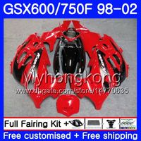 Wholesale Body For SUZUKI GSXF GSXF750 HM stock red blk hot GSX F F KATANA GSXF600 Fairing
