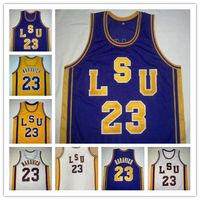 Wholesale NCAA Basketball Jersey Pete Maravich LSU Tigers Vintage Jerseys Purple White Yellow Retro College Stitched Men Kids Adult Youth size S XL