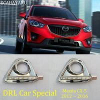 Wholesale ECAHAYAKU pair LED DRL Daytime Running Light For Mazda CX CX5 with turn signal Fog light cover