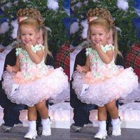 Wholesale Lovely Toddler Kids Baby Flower Girl Dress Miss America Custom Made Organza Cupcake Tutu Girl s Pageant Dresses Party Wears For Infant