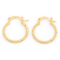 Wholesale Round Earrings Basketball Trendy Gold Color Fashion Jewelry Middle Size Hoop Earrings Women