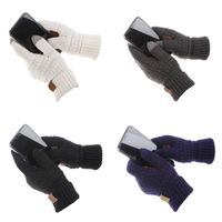 Wholesale Fashion Knitting Touch Screen Glove Capacitive Gloves Women Winter Warm Wool Gloves Antiskid Knitted Telefingers Glove Christmas Gifts