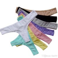 Wholesale T foreign trade the original Girl Panties cotton trousers sexy low cut women underwear candy color Panties comfortable home clothing
